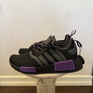 adidas NMD R1 Black Active Purple Grey Kings Ravens GW5664 Shoe Size 5.5 No Box